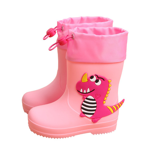 Children's Rain Boots Cartoon Cute Unisex Baby Kids Waterproof Rain Boots Non-Slip Water Shoes Student Rubber Shoes