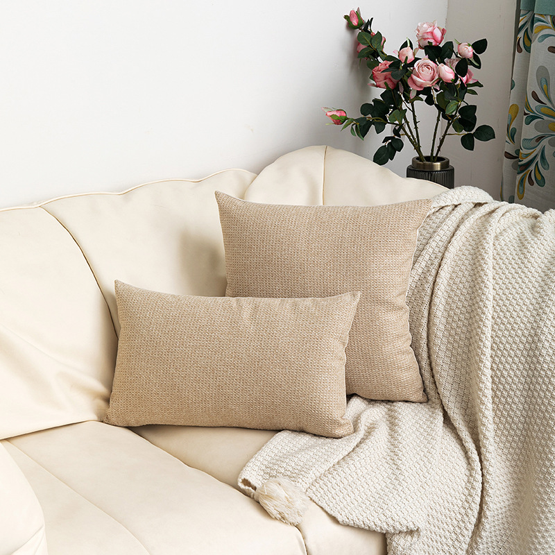 Nordic style modern simple solid color three-dimensional texture sofa cushion cover home decoration sofa cushion cover_voghion.com