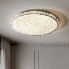 Light luxury living room ceiling lamp 2024 new crystal lamp high-end bedroom main lamp round led home lamp