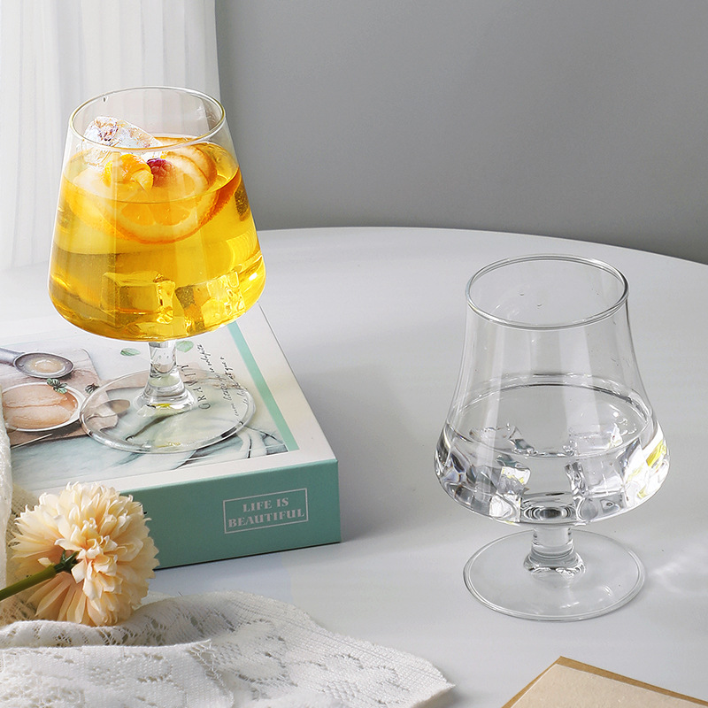 Vientre grande brandy copa de vino copa de pie corto vidrio Hotel copa de vino whisky copa de vino
