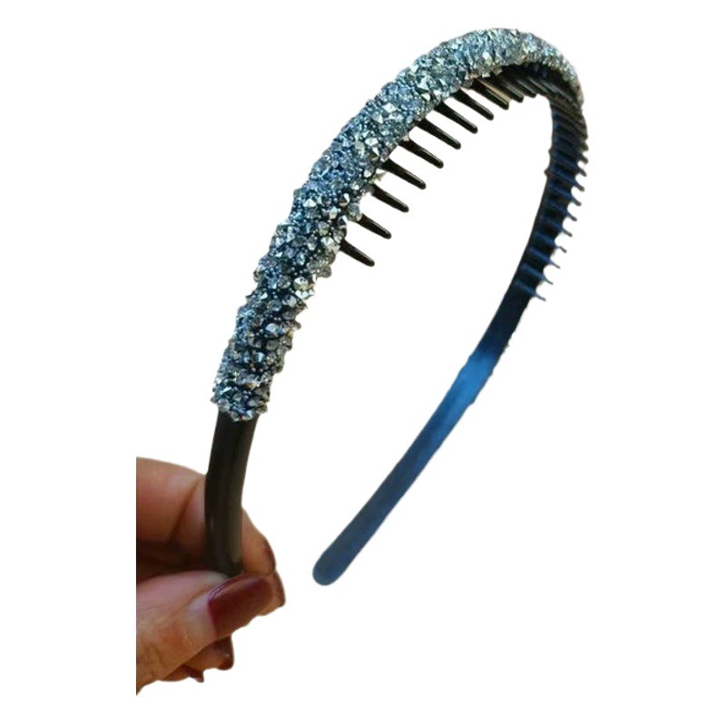 Легкие Роскошные знаменитости горный хрусталь тонкий обруч для волос темперамент маленький дизайн сломанная дрель карта для волос мытье лица лоб фиксированное давление обруч для волос