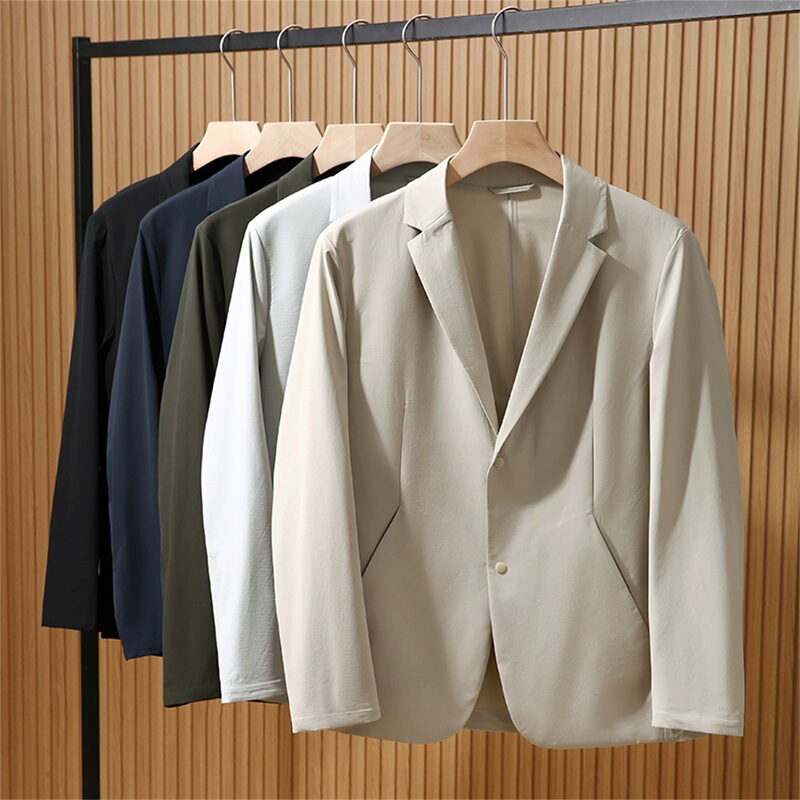 Italian Light Luxury! Four-Way Stretch Spring and Autum Men's Thin Business Breathable Notch Lapel Casual Suit Jacket