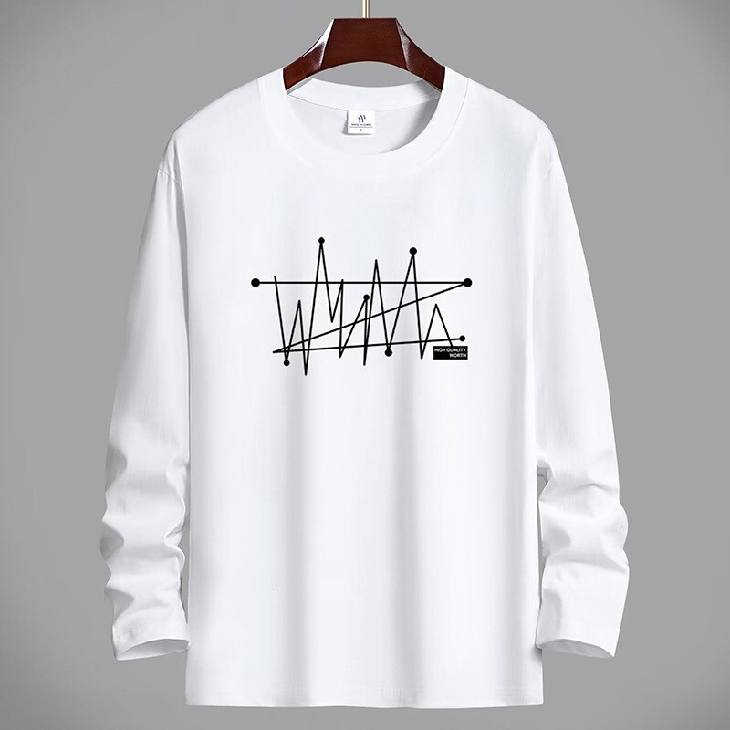 Men's Long-Sleeved T-Shirt 2025 Autumn Cotton Loose Printed T-Shirt Base Shirt Sweatshirt Casual Top Wholesale Men's Long-Sleeved T-Shirt 2025 Autumn Cotton Loose Printed T-Shirt Base Shirt Sweatshirt Casual Top Wholesale