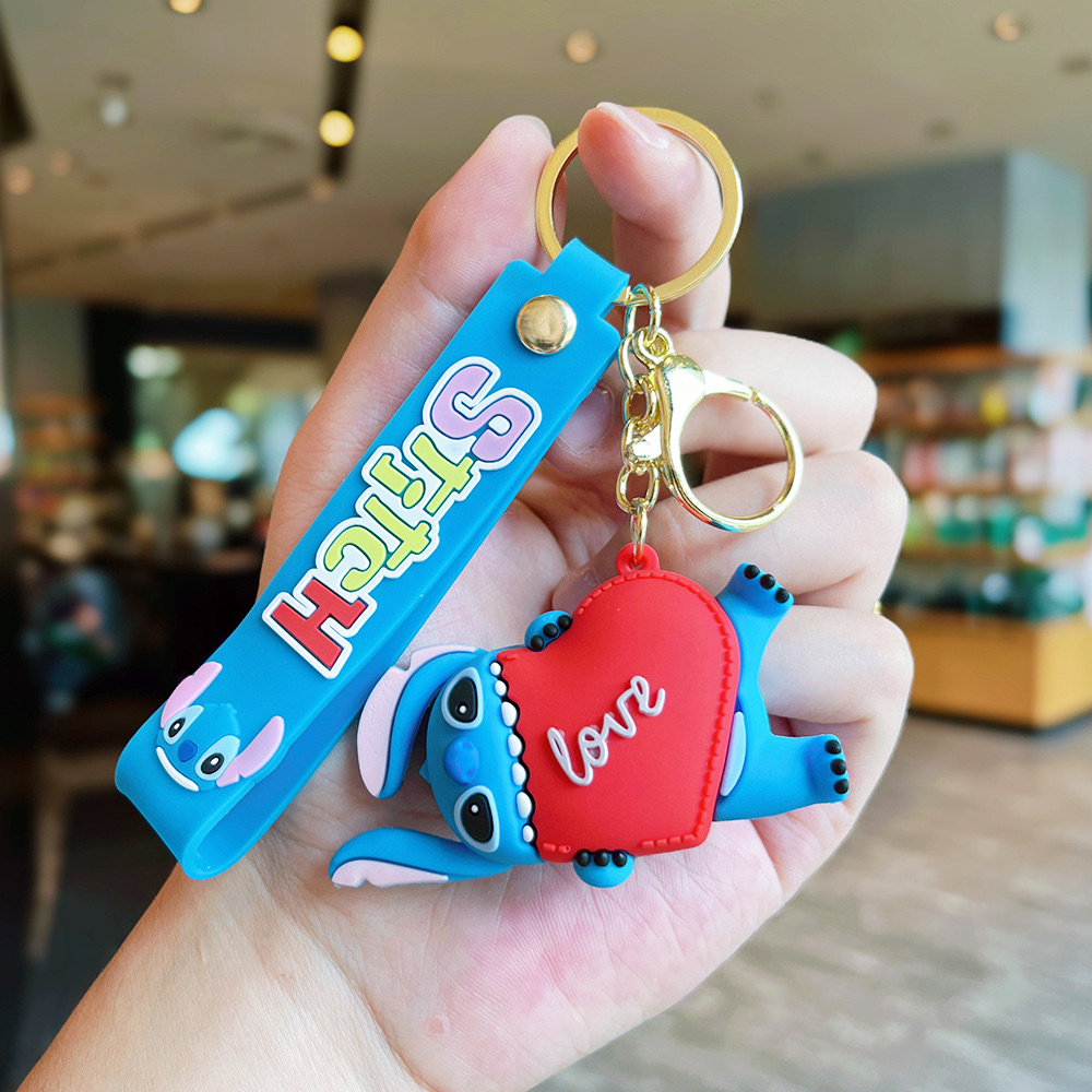 Dibujos animados anime Stitch serie llavero muñeca bolso colgante hebilla llavero transfronterizo pequeño regalo al por mayor