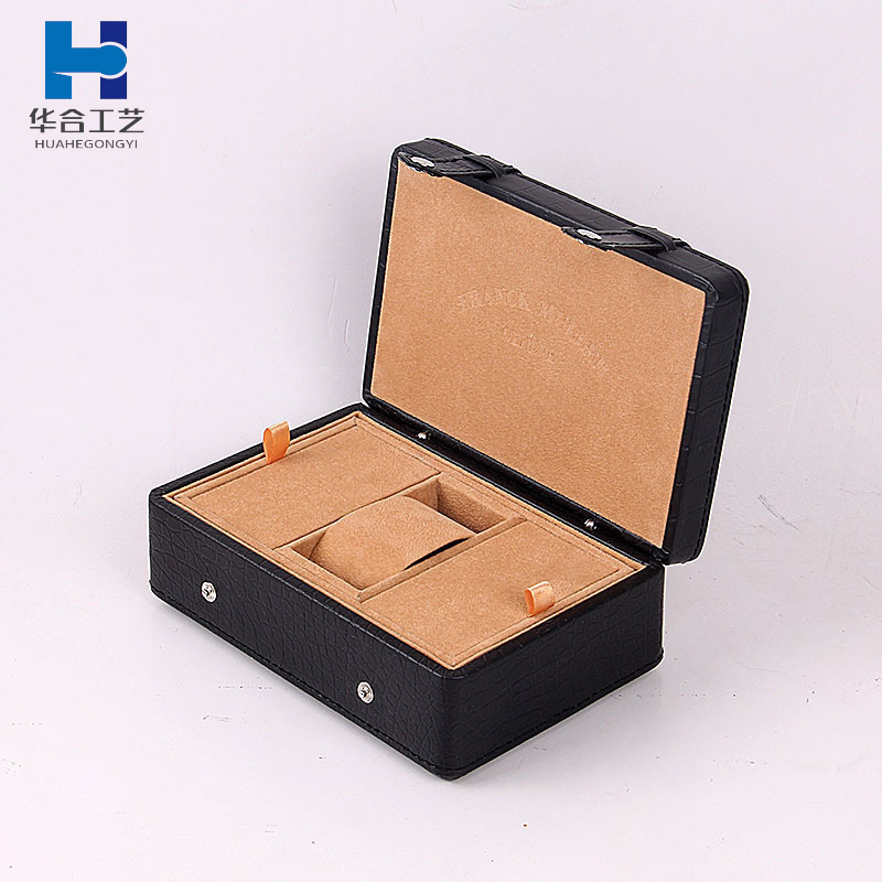 手表盒定制单个男士pu皮高端皮革表盒包装盒翻盖定做手表盒子