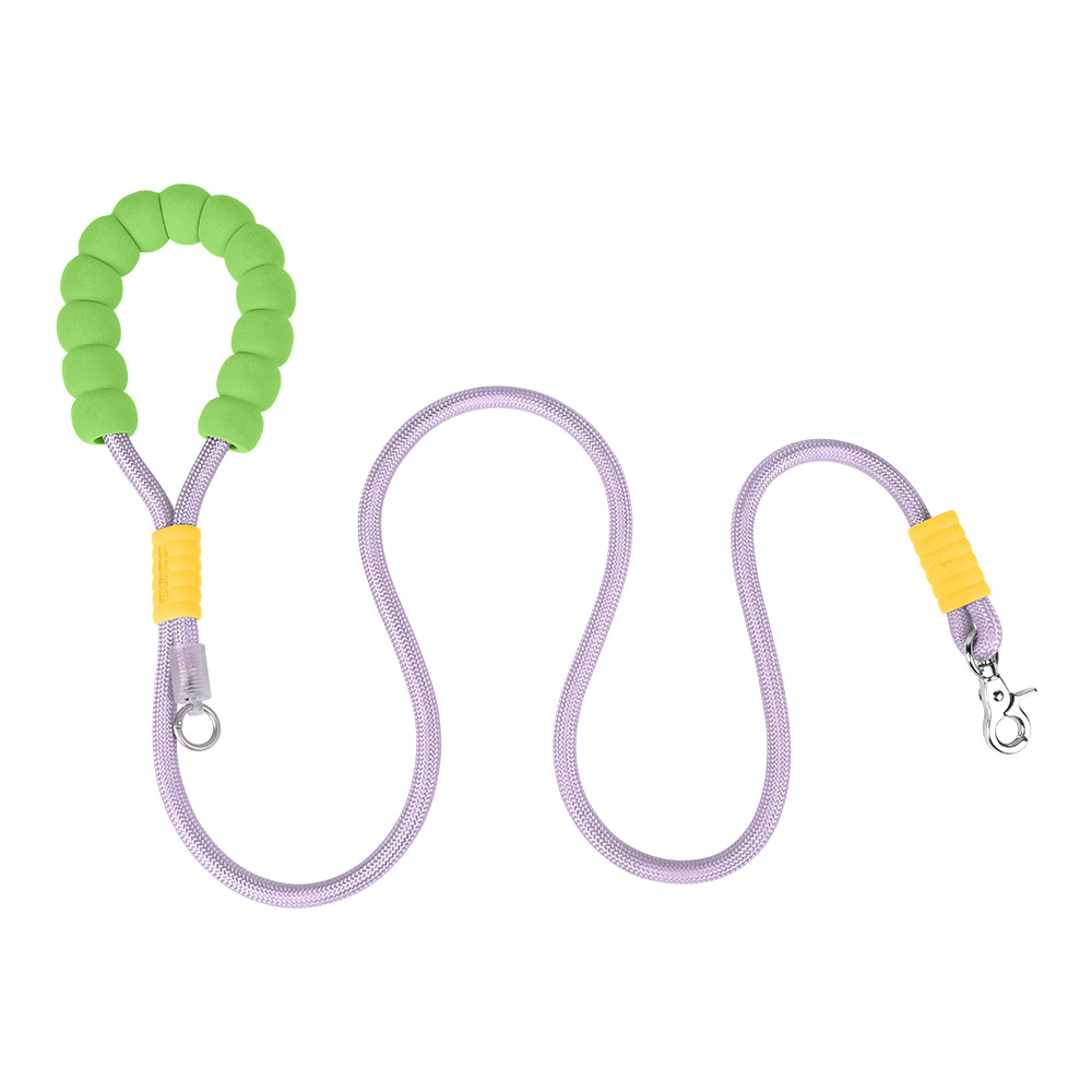 Cuerdas de tracción de dopamina de color se pueden colgar bolsas de mierda de perro cómodas espuma agarre cuerda de perro de montaña resistente al desgaste para caminar cuerda de perro