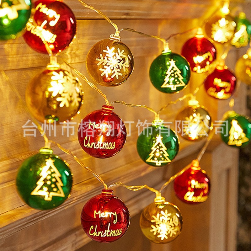 Transfronterizos LED cadena de luz de Navidad galvanizado estrella de Navidad lámpara de atmósfera de vacaciones árbol de Navidad decoración lámpara de noche