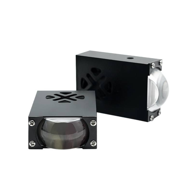 lámpara de red de automóvil oculta mini matriz láser faro de rejilla de luz amarillo y blanco LED de motocicleta image 5