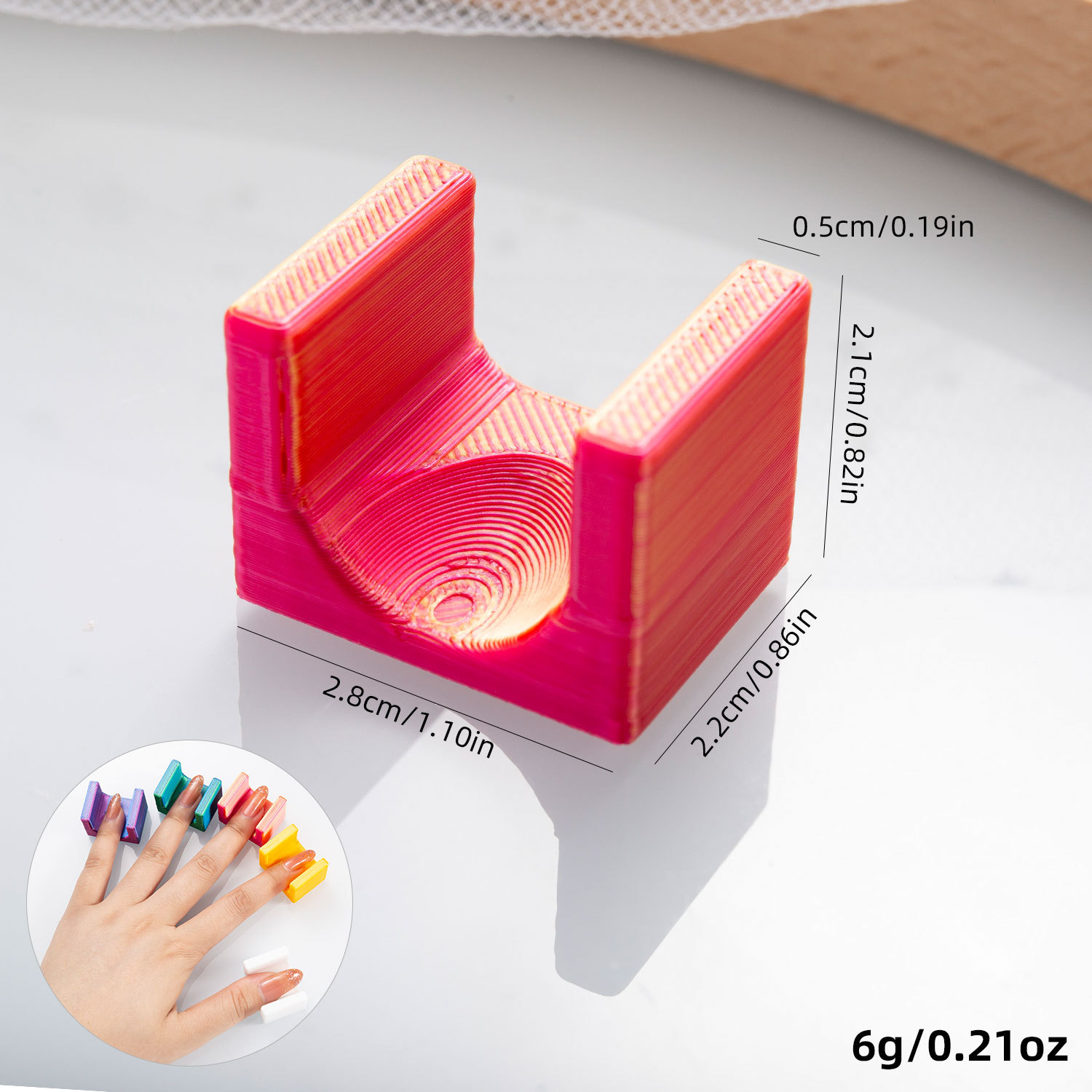 그라데이션 레드 골드 5D 스웨이드 핑거 패드(자석 제외)