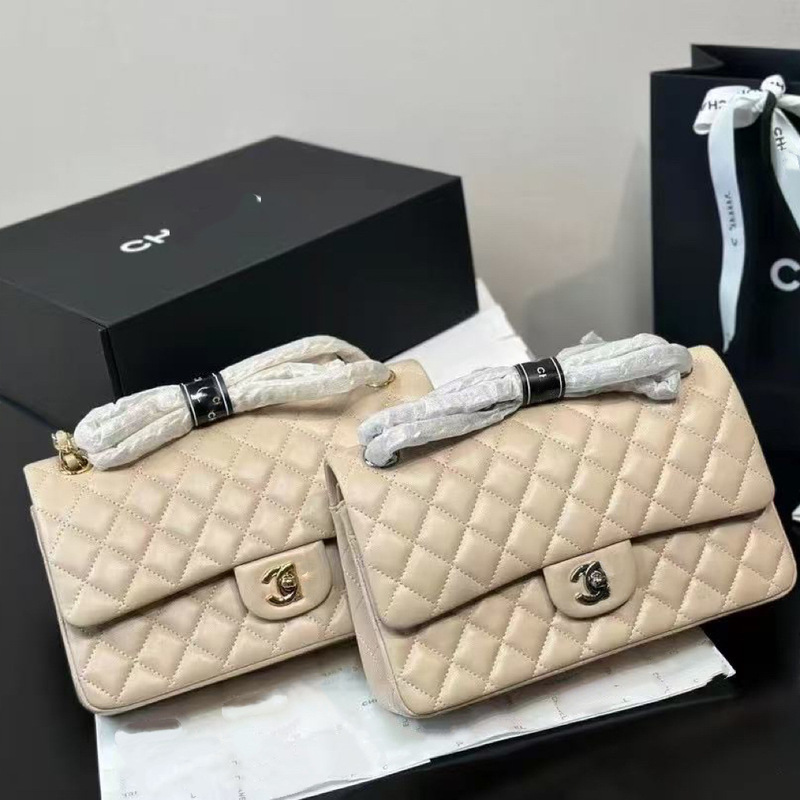 小香风经典cf 真皮链条女包 简约菱格羊皮斜挎腋下包跨境外贸新款|undefined