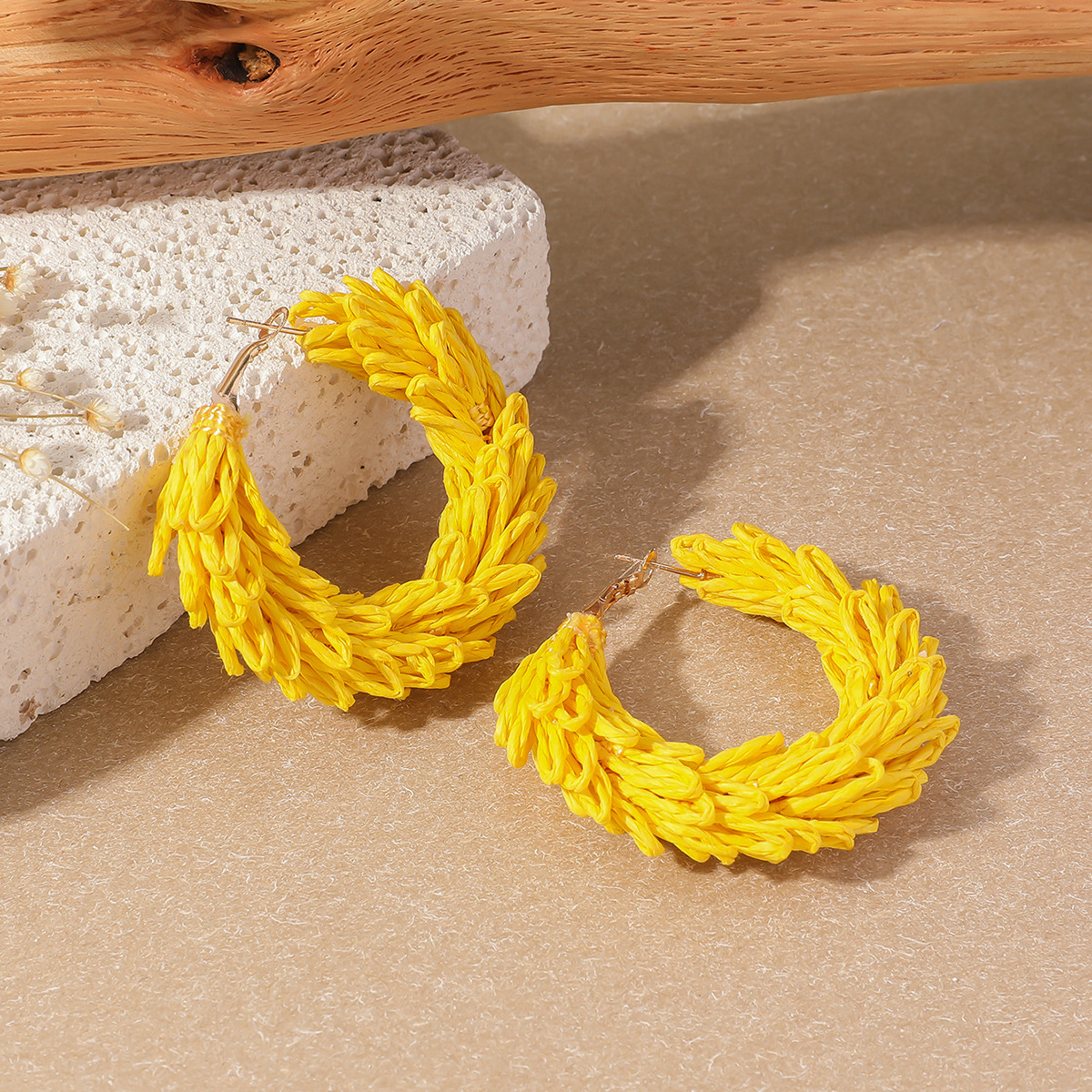 11g Weight 304 Stainless Steel Ear Needle Material Earrings Classification 1 Pair Quantity Holiday, Travel Occasion raffia Material Geometric Pattern All Seasons Season Women's Gender Vacation, Simple Style Style 1 Pair Vacation Simple Style Geometric Raffia Earrings 10