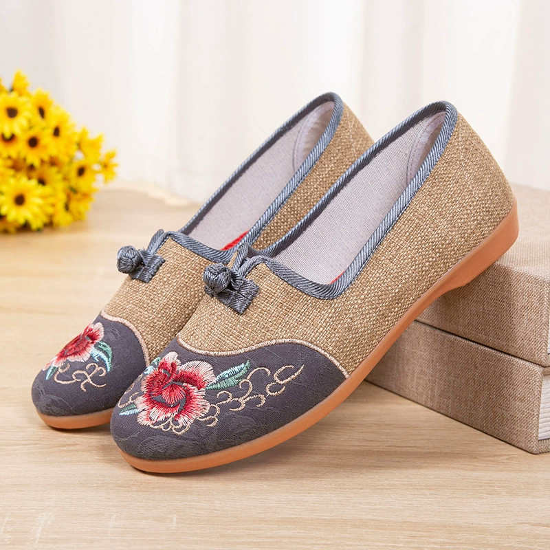 Осенние Slip-ons, этническая обувь, Ханьфу для матери, повседневная обувь, этнический стиль, мягкая подошва, оптовый
