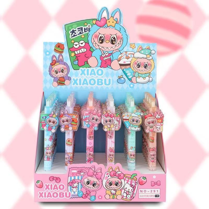 Nuevos productos de muchos lápiz de parche de dibujos animados Caza de brujas pulsable lápiz neutro de alto valor negro 0.5 lápiz de agua lápiz