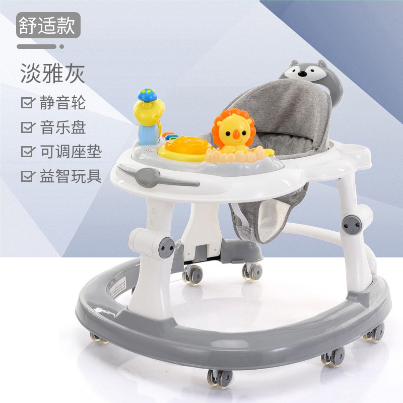 Baby Walker anti-o-pierna multifuncional resistente a la caída anti-Flip niña niño bebé ayuda para caminar carro portátil en forma de U image 10