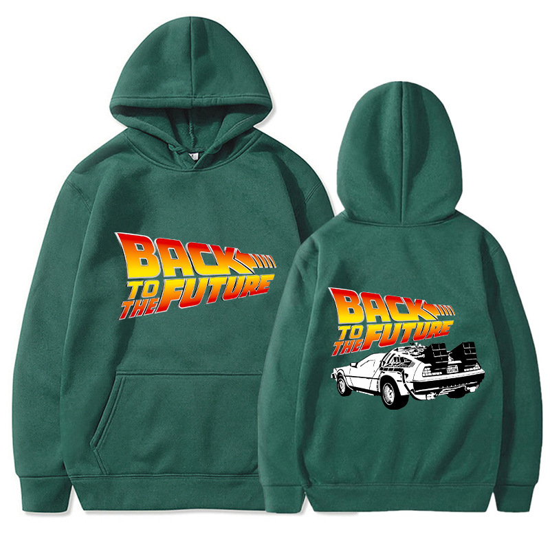 Back To The Future Hoodies Men Fashion Graphic Printed Long