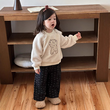 儿童冬季服装2025新款冬装女童加绒两件套小宝宝套装厂家批发定制