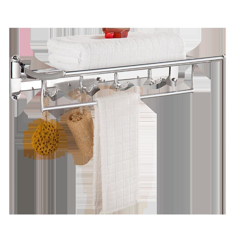Dunding 8505 Acero inoxidable plegable toalla rack baño Baño colgante almacenamiento rack entrega de una sola pieza