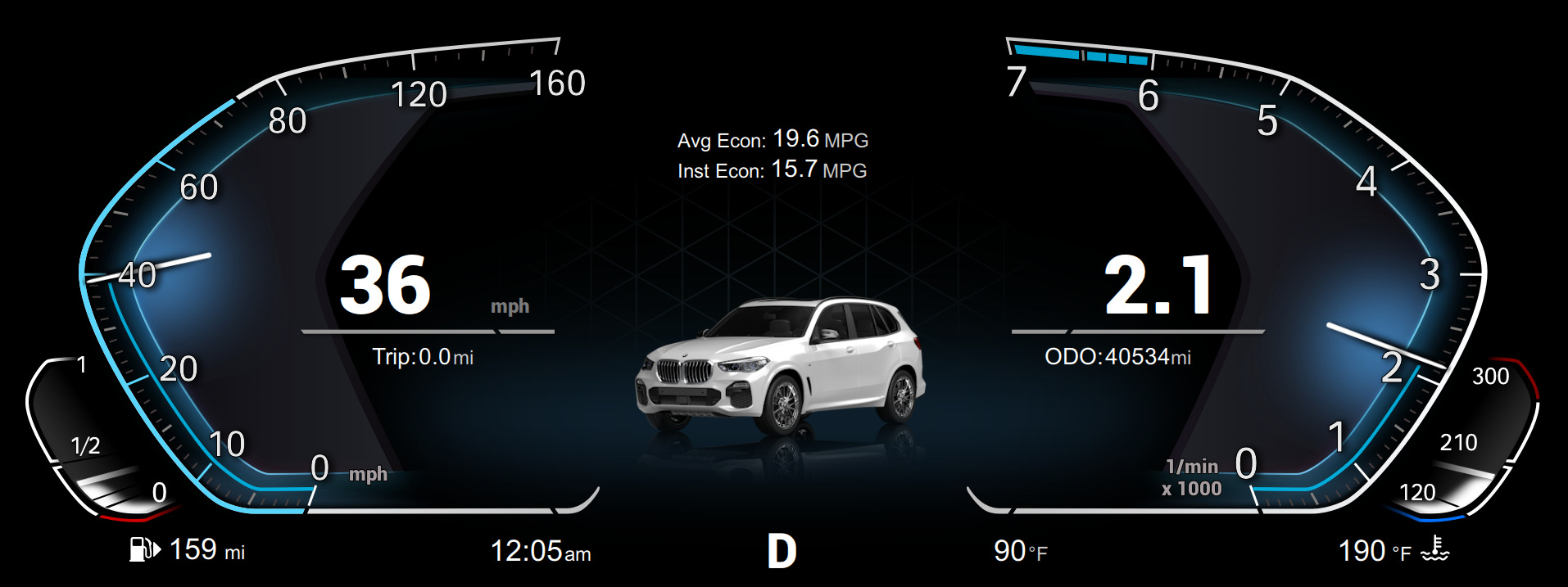 Suitable for Bmw E60/E70/E71, Old Bmw 5 Series, X5, X6, Modified and Upgraded Full Lcd Instrument Panel Virtual Cockpit