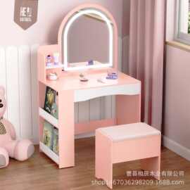 粉色儿童梳妆台儿童女生梳妆桌公主儿童化妆桌儿童梳妆台厂家直供