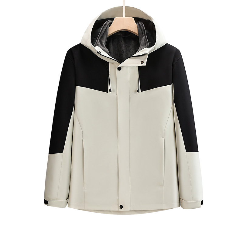 impermeable a prueba de agua a prueba de lluvia a prueba de aceite a prueba de arañazos chaquetas masculinas y femeninas 3 en 1 al aire libre ropa de asalto personalizada logotipo de alta calidad