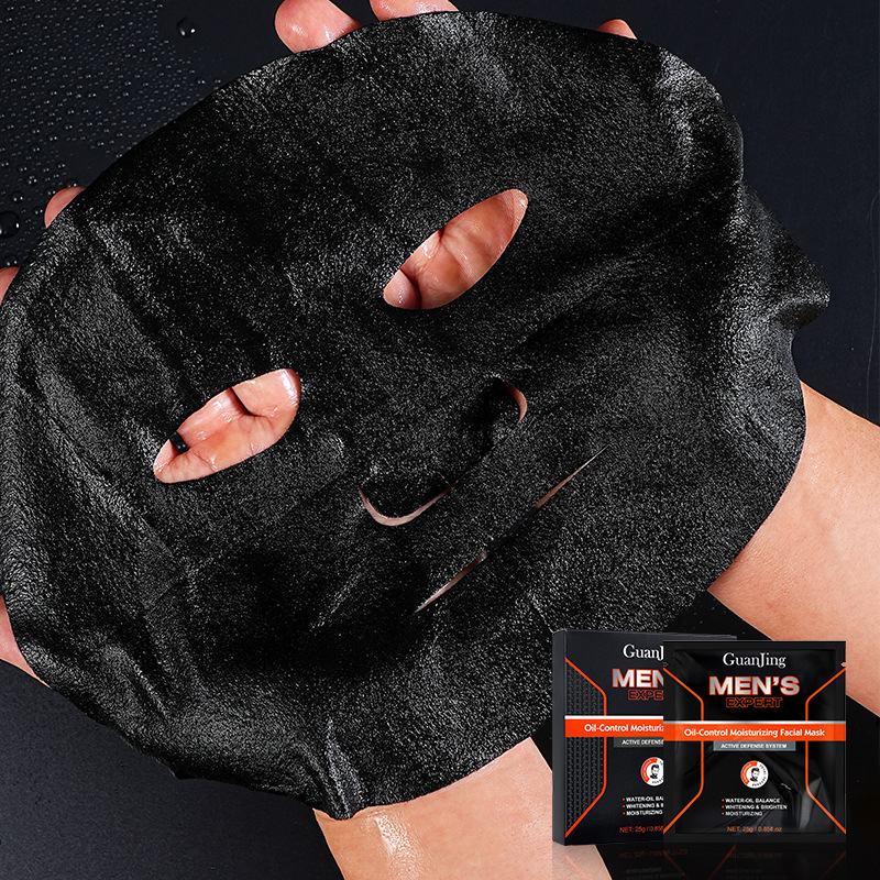 Bamboo GuanJing Men's Charcoal Moisturizing&Brightening facial mask_voghion.com