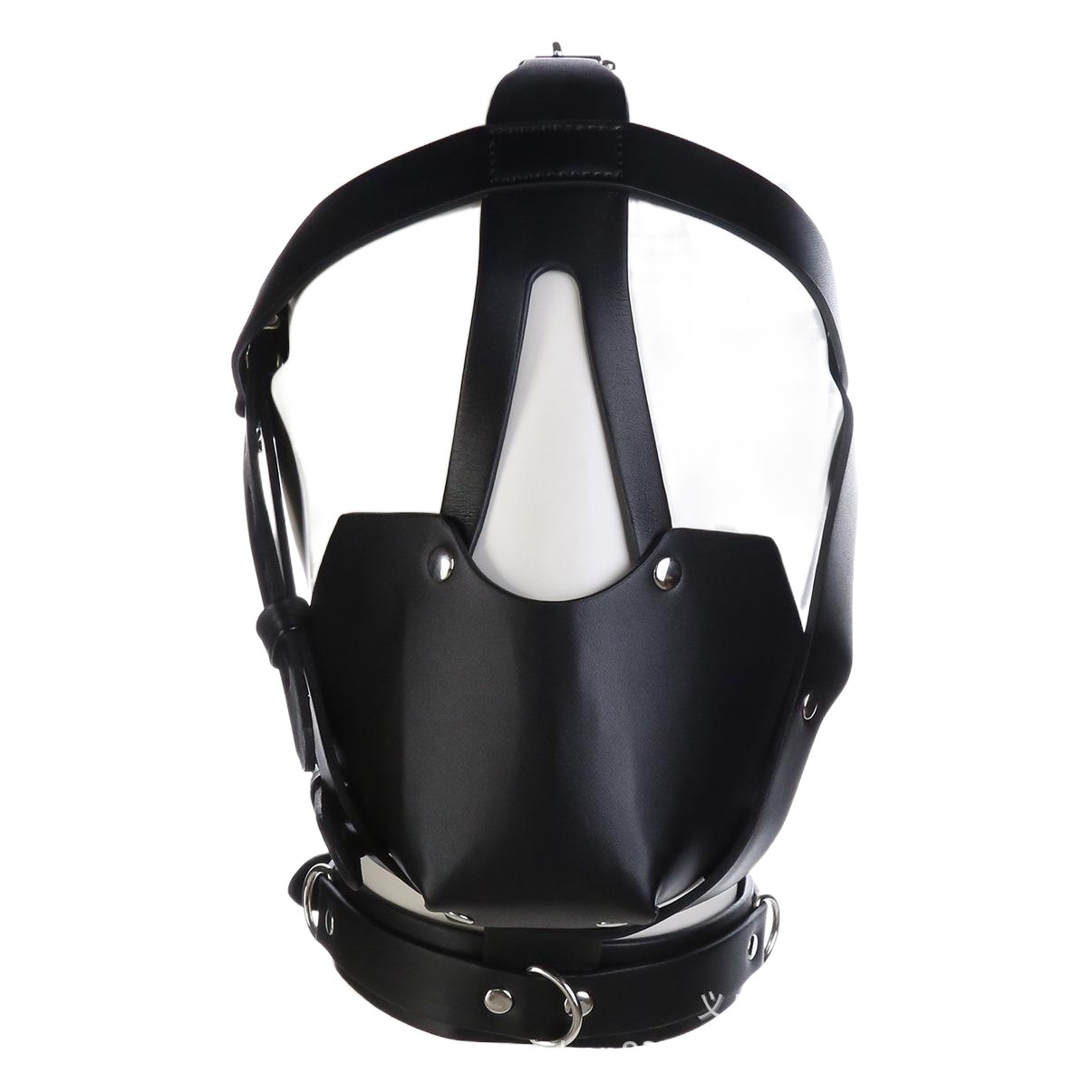 Productos sexuales para parejas adultas, accesorios divertidos para la cabeza, máscara de cabeza con arnés negro, juguetes alternativos, mordaza bucal SM para parejas.