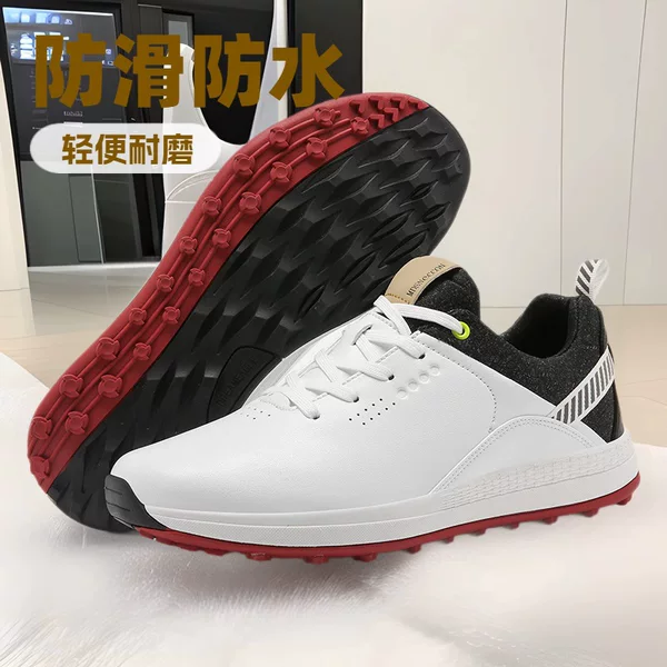 Factory Direct Sales Cross-Border 2024 New Men's Large Size Non-Slip Waterproof Golf Shoes Lightweight Wear-Resistant Sports Shoes