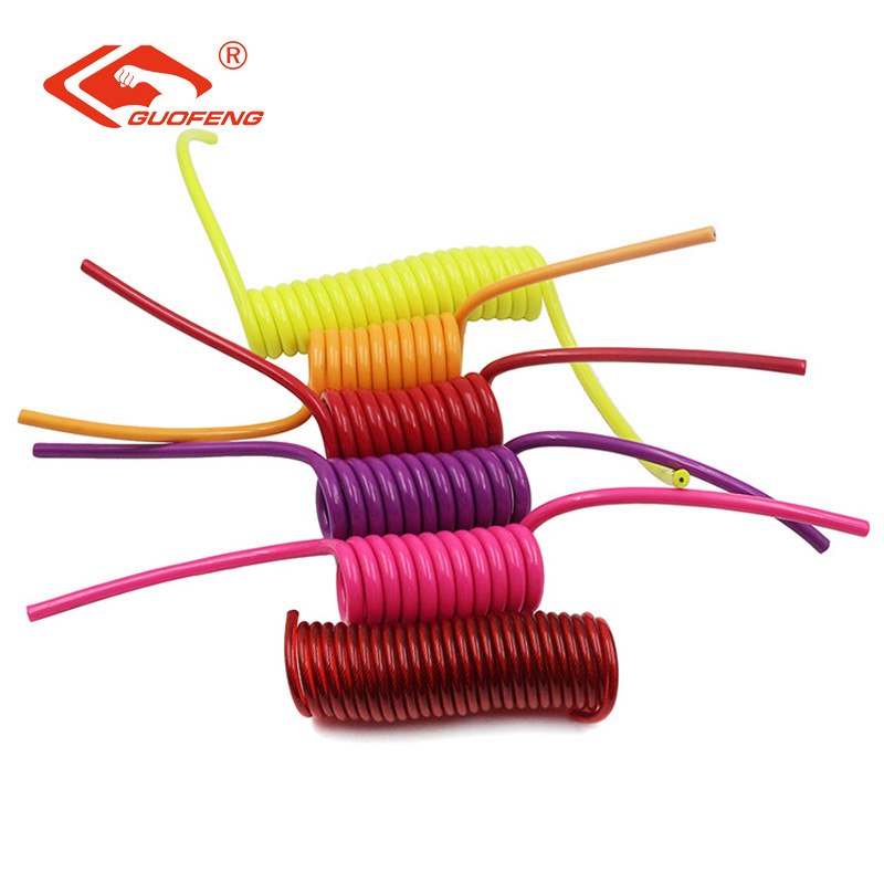 Cuerdas de alambre de acero de resorte recubierto de pegamento casco cuerda antirrobo cuerda de recordatorio de motocicleta cuerda de alambre de acero de resorte telescópica cuerda perdida