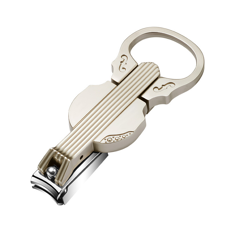 Aleación de zinc creativa violín a prueba de salpicaduras, ampliación, abertura de botellas, abrazaderas de uñas, venta directa, conjunto de pinzas de uñas