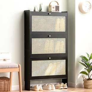 Household Door Shoe Cabinet High Vertical Entry Cabinet Integrated Cabinet Door Outside Corridor with Very Narrow Entry Dumper Large Capacity