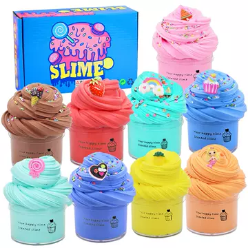 Amazon 9 Color Mud Cotton Mud Plasticine Yellow Oil Mud slime kit Children's Toys Non-Stick