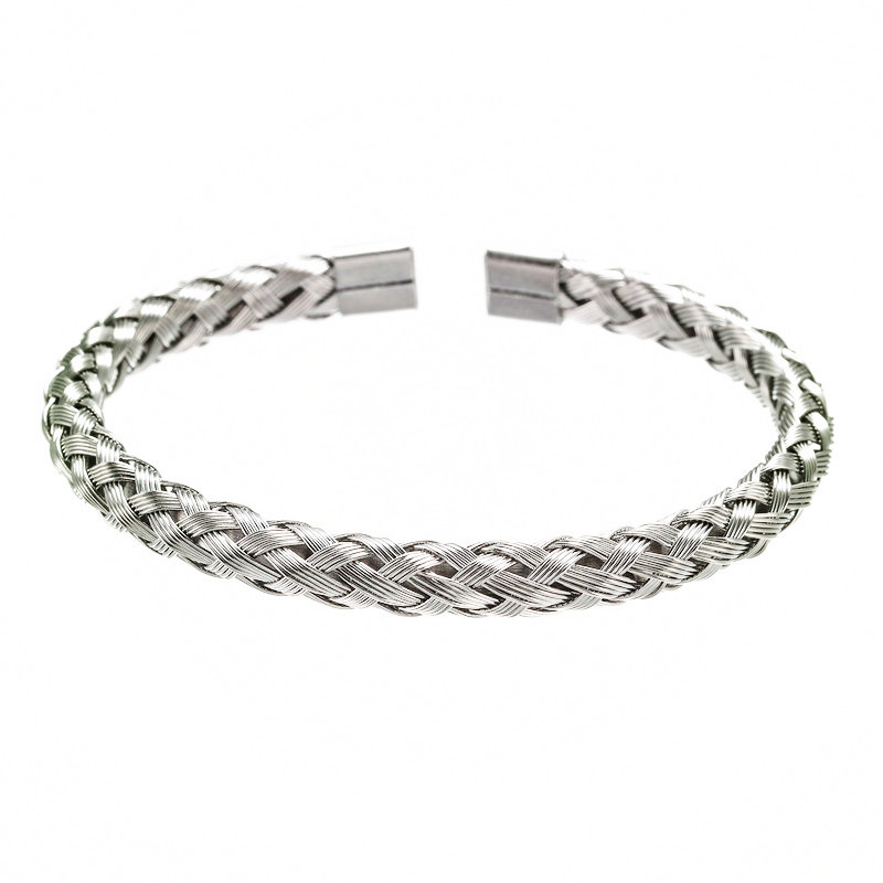 16g Weight Fashion Twist Stainless Steel Men'S Bangle Men Cuff & Bangle