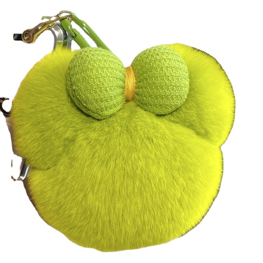 Lindo conejo Rex Mickey coche llavero colgante de peluche muñeca Panda mochila bolsa adornos regalo cumpleaños