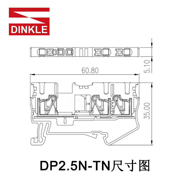 DP2.5N-TN ��� ֱ��ʽ����ֱͨ ���߶��� 2.5mm&sup2;,800V,24A ��ɫ