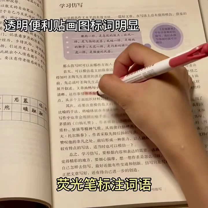 Transparent matte note for elementary school students, high quality sticker, stationery, wholesale