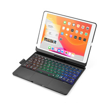 适用iPad 10.2旋转键盘Air3/Pro10.5平板电脑 带触摸背光蓝牙键盘