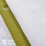 厂家直供千千叶230克涤氨双面针织提花面料牛百叶衬衫压皱泡泡布