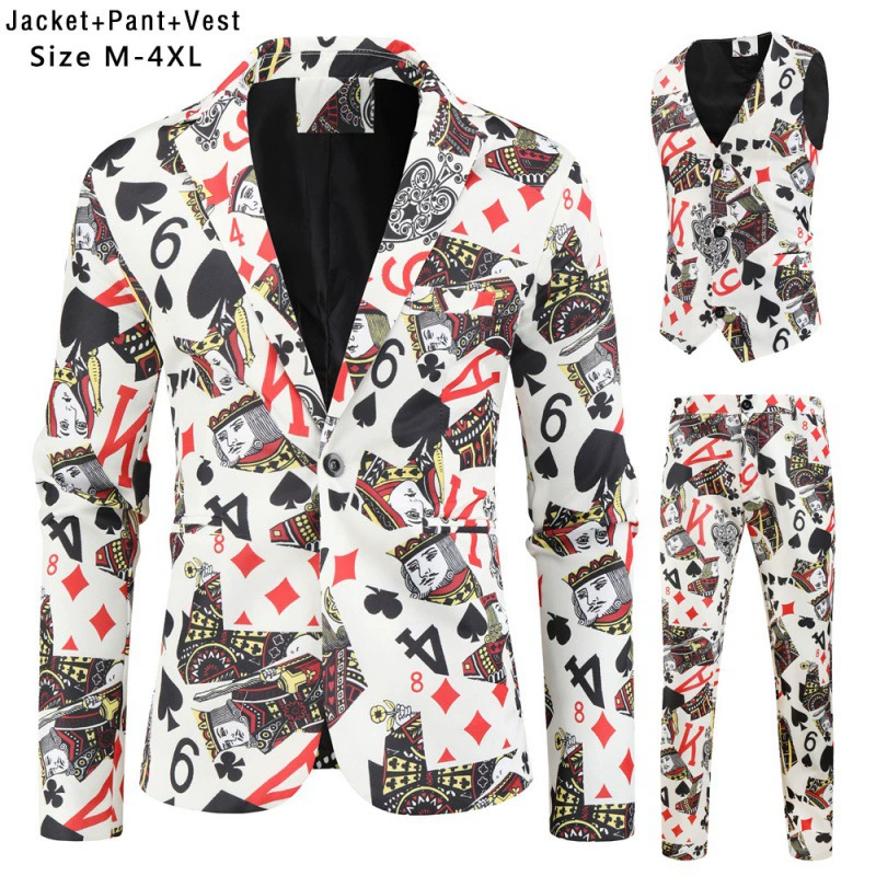 Autumn trend set for leisure, suit, jacket, 3 piece set, slim fit