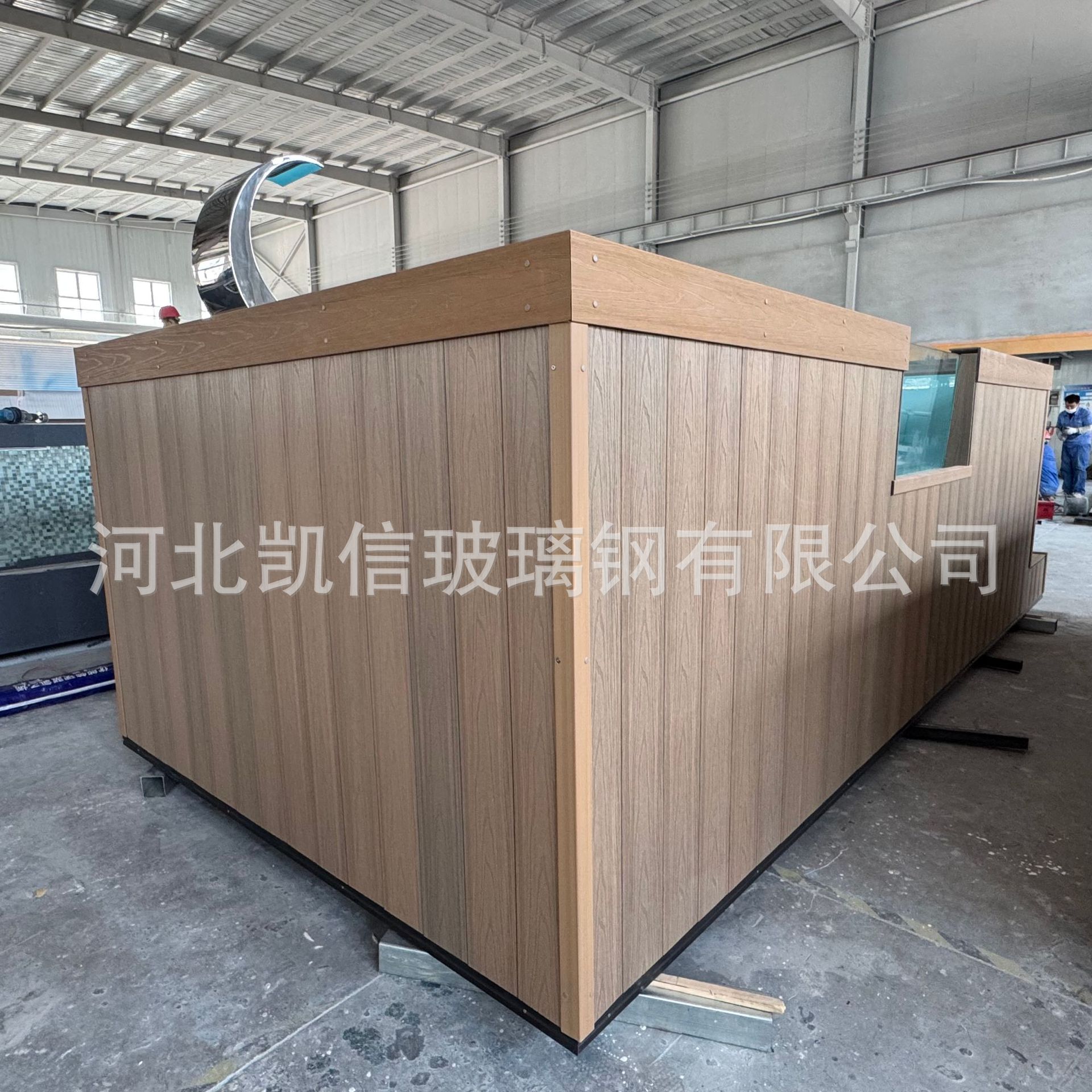 Piscina de madera Mini vacaciones al aire libre Jacuzzi y spa de natación Pequeña piscina interior de fibra de vidrio