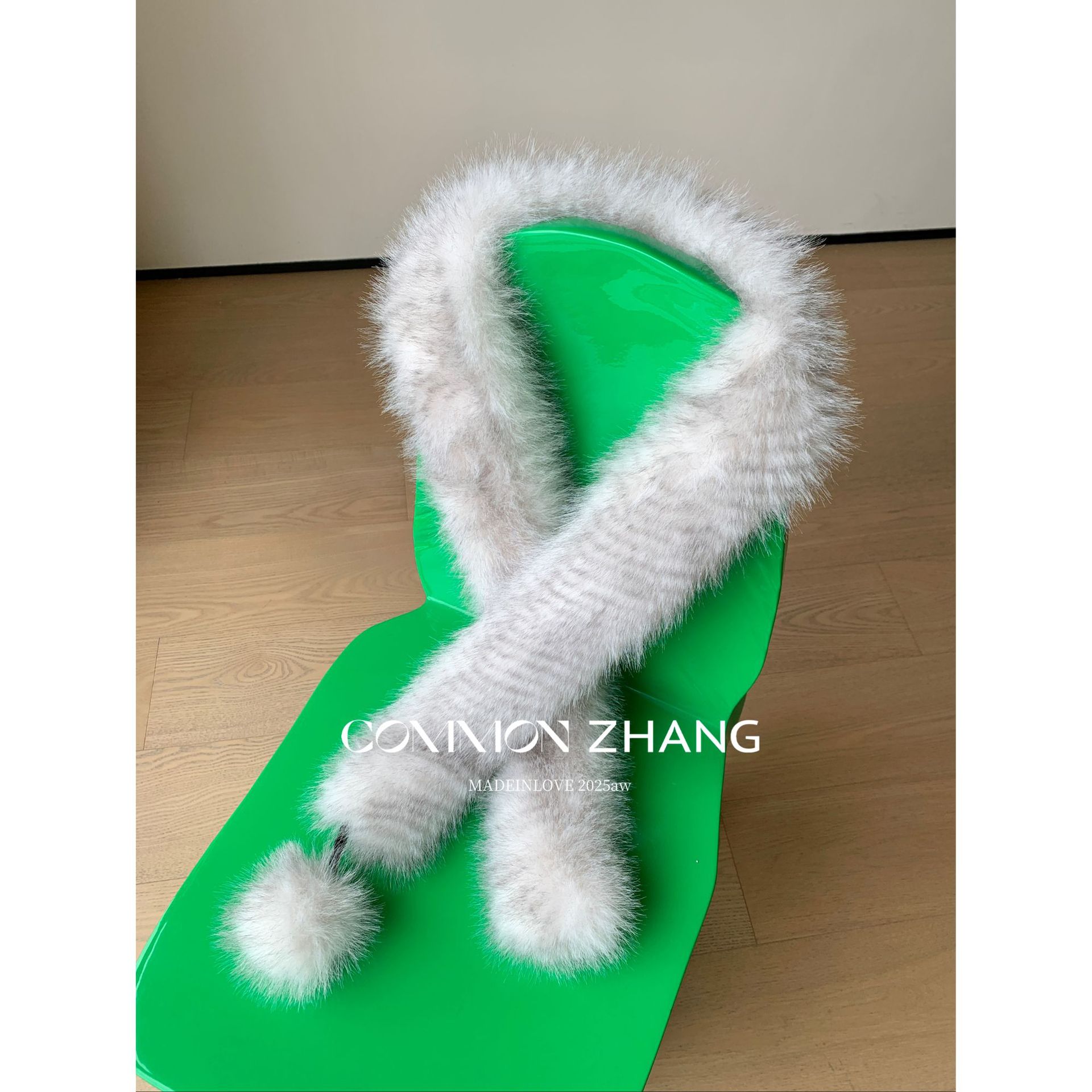 CZ ZHANG秋冬环保毛皮草围巾女甜美毛球防风保暖围脖百搭B43247-9