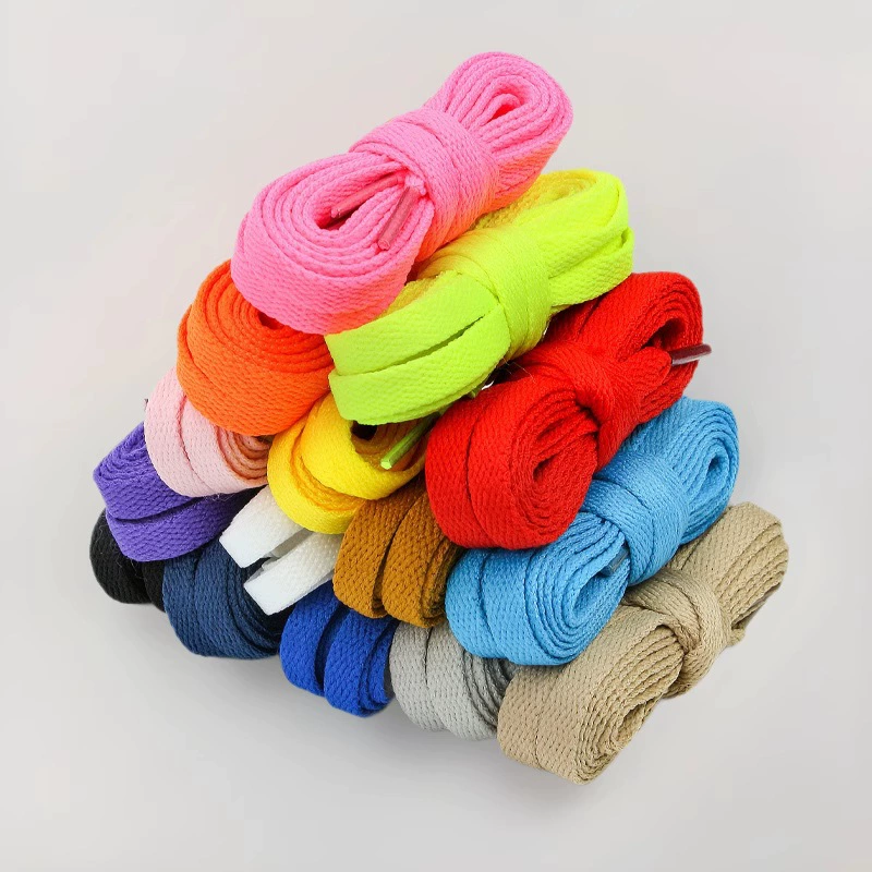 Фабрика оптовая плоская плетеная веревка цветной шнурки AFIAJ с аранжировками 1970S холст обувь кроссовки спортивная маленькая белая обувь