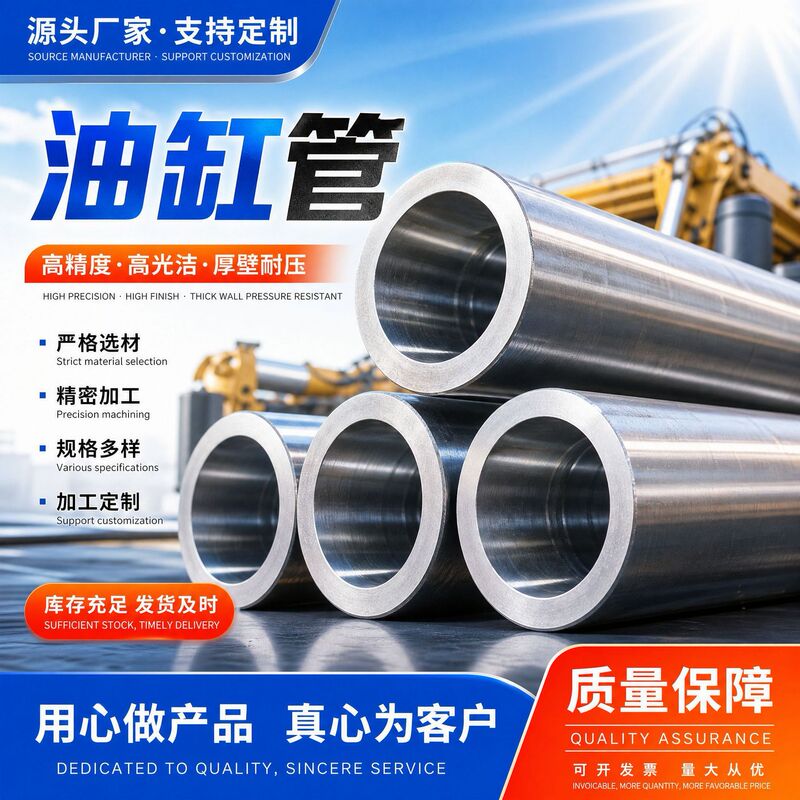 Hydraulic equipment cylinder honed tube, thick-walled precision rolled seamless bright steel pipe, custom-cut to length, retail and small-cut sales Hydraulic equipment cylinder honed tube, thick-walled precision rolled seamless bright steel pipe, custom-cut to length, retail and small-cut sales