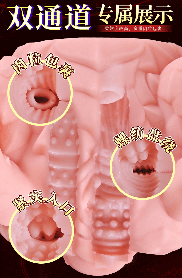 Jiuai Airplane Cup Male Masturbator, Irregular Big Butt Half-Body Doll, TPE, Manual, Flesh — detail image 22