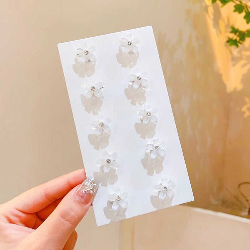 Flores para niños clip para el cabello conjunto de niñas lindas trenzas pequeñas toque de cabello para niñas clip para el cabello mini perno