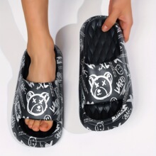 C 11581 Cartoon Print Slippers ��ͨӡ����Ь �羳��Ӧ����