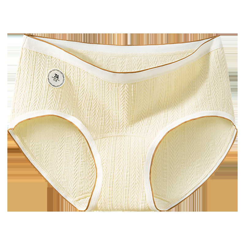 Bragas de algodón transpirables jacquard 7A seda de morera alargada y ensanchada entrepierna 2024 otoño e invierno nuevos calzoncillos para mujer