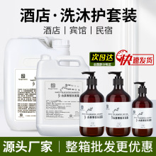 星级酒店宾馆民宿洗发水沐浴露白茶套装浴场洗浴用品300ml大瓶装