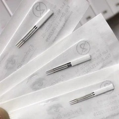 High-quality semi-permanent 3P embroidery needle manual mist brow tattoo needle sheet misting magic needle mouth closing round three needles easy to color