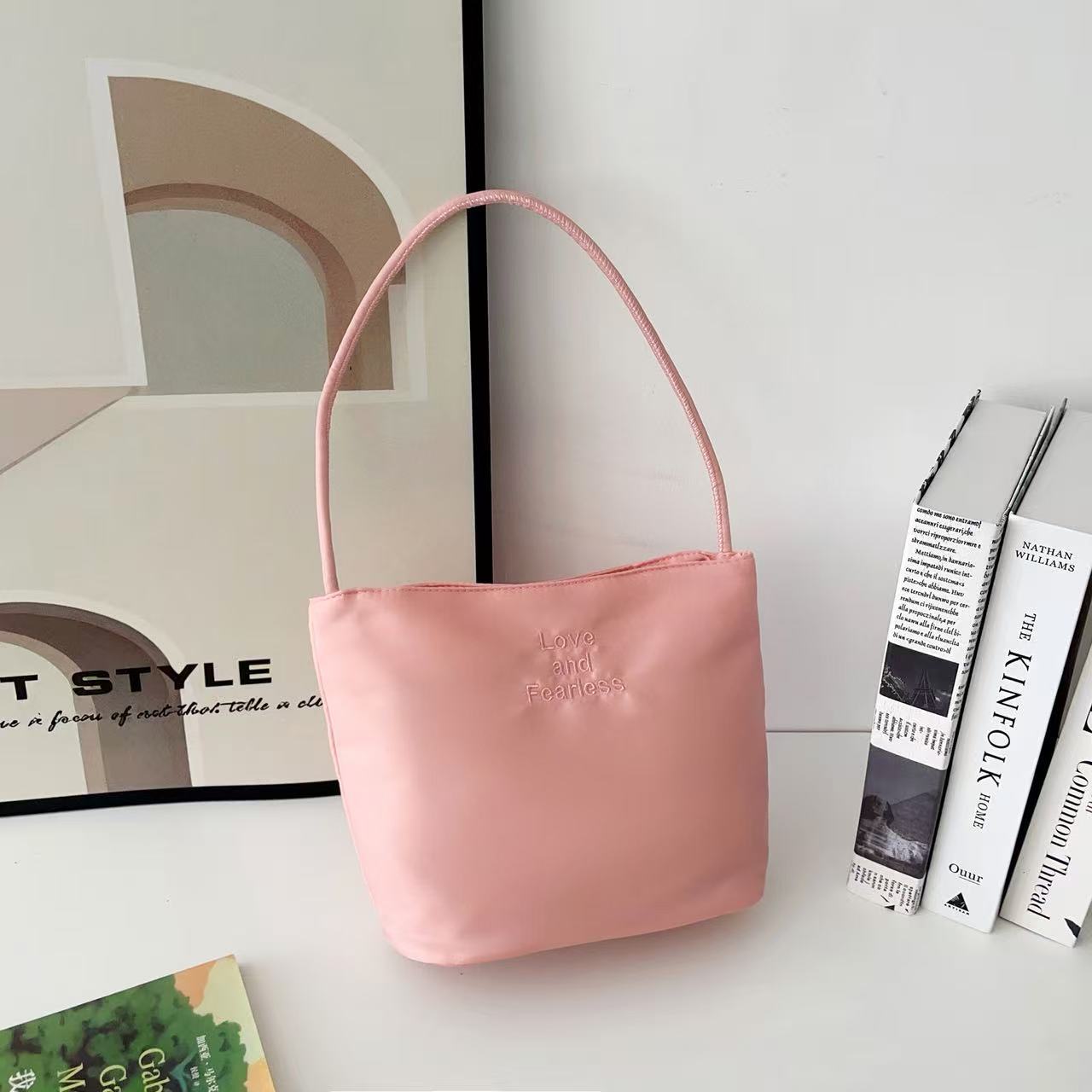 Pink (thick bottom with letters)