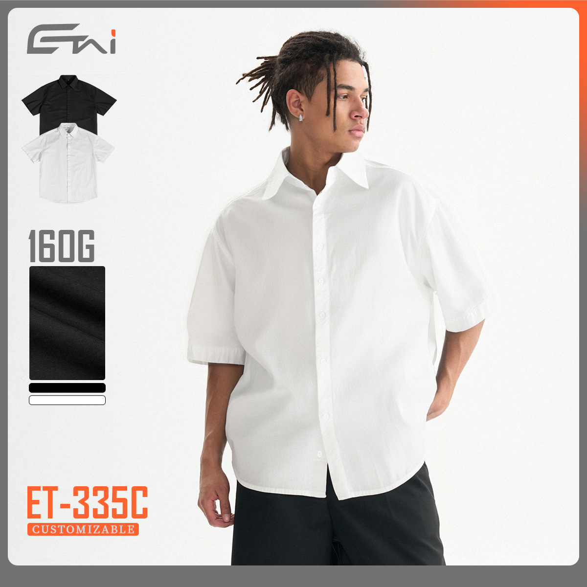 ETAI Hombre| Verano exterior ligero suelto camisa de manga corta hombre de color sólido marca de moda camisa casual de algodón